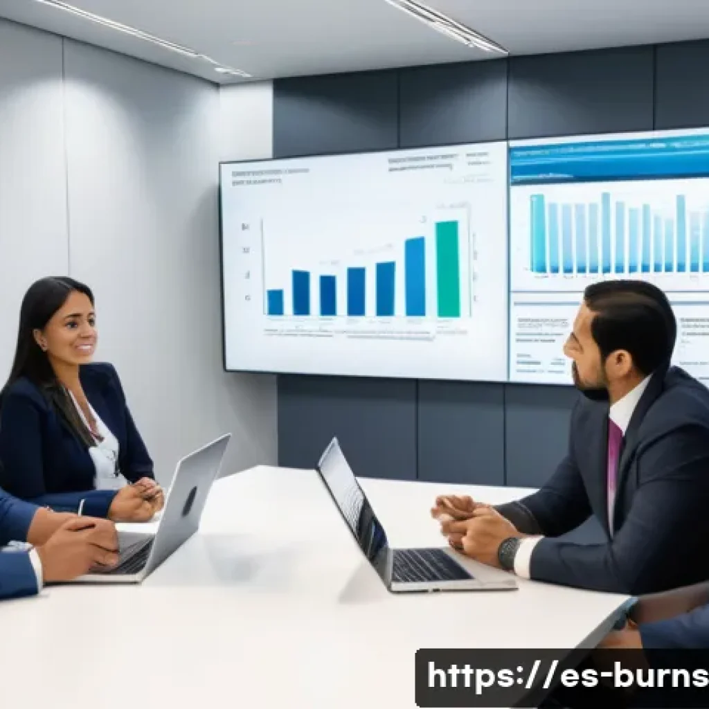 협력업체 리스크 관리 방법론 - A professional business meeting scene in a modern office in Mexico City, showing diverse Latin Ameri...